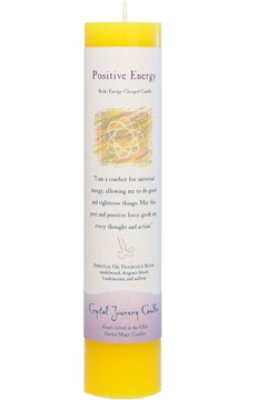 Bild på Candle, Positive Energy (7" X 1-1/2" Reiki Energy Charged Pi