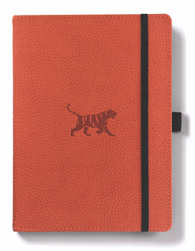 Bild på Dingbats* Wildlife A5+ Orange Tiger Notebook - Graph