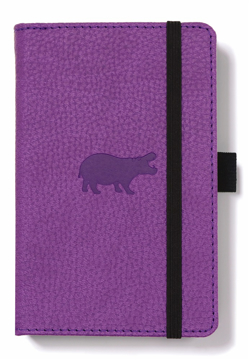 Bild på Dingbats* Wildlife A6 Pocket Purple Hippo Notebook - Dotted