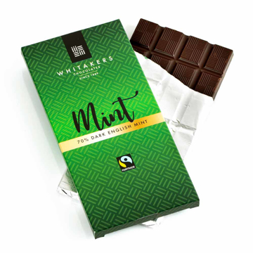 Bild på 70% Dark English Mint Chocolate Bar