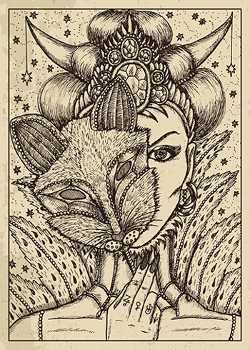 Bild på Lenormand Engraved Fox (70x100)