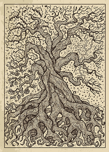 Bild på Lenormand Engraved Tree (21x30)