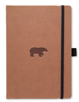 Bild på Dingbats* Wildlife Soft Cover A5+ Dotted - Brown Bear Notebook