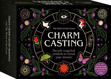 Bild på Charm Casting: Decode magickal symbols to reveal your destiny - Includes: casting board, 24 card charms, guidebook and bag