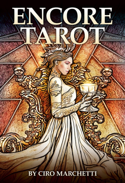 Bild på Encore Tarot: 82 Tarot Cards, Rider-Waite-Smith Tradition, Retrospective Collection of Ciro Marchetti's Tarot Art, Expanded Minor Arcana