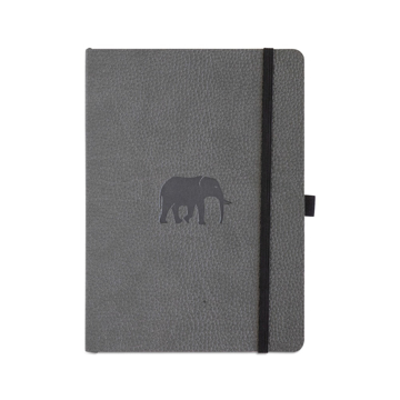 Bild på Dingbats* Wildlife Soft Cover A5 Dotted Grey Elephant Notebook