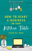 Bild på How to Start a Business on Your Kitchen Table