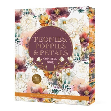 Bild på Peonies, Poppies & Petals Coloring Book: Color Your Way Through Beautiful Blooms and Delicate Details